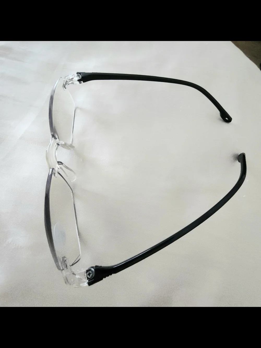 4 Pairs New Clear Rimless Reading Glasses with Gold Bridge 3.00 Strength